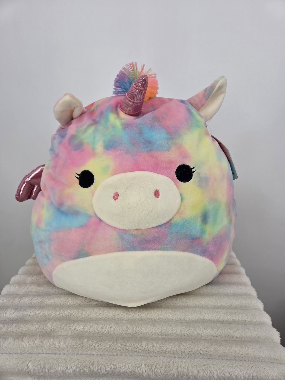 Squishmallows Tie-Dye Unicorn Plush - Pink, Blue, Yellow, Purple